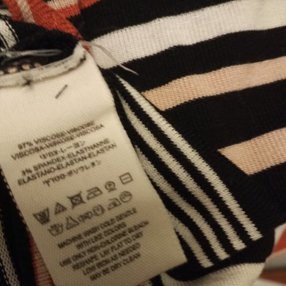 Free People striped blouse orange black - Picture 6 of 6